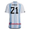 Virallinen Fanipaita Argentiina Dybala 21 Kotipelipaita MM-Kisat 2022 - Miesten